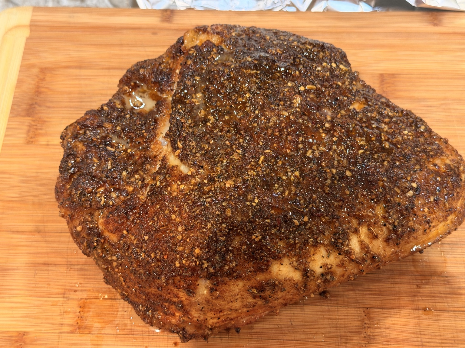 Bourbon butter smoked turkey breast